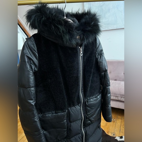 Rudsak leather parka with fur hood - Picture 4 of 12